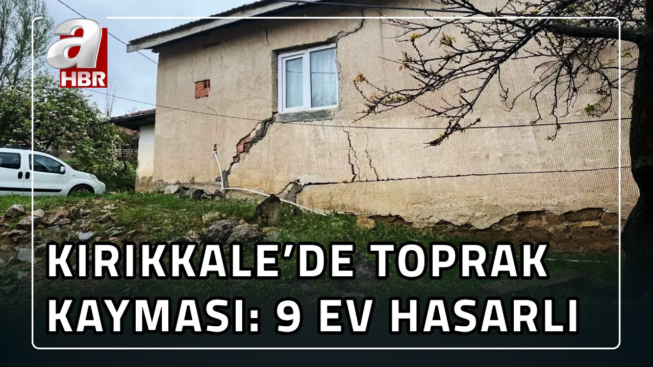 Kırıkkale'de şiddetli yağışın ardından toprak kayması: 9 ev hasar gördü! | A Haber