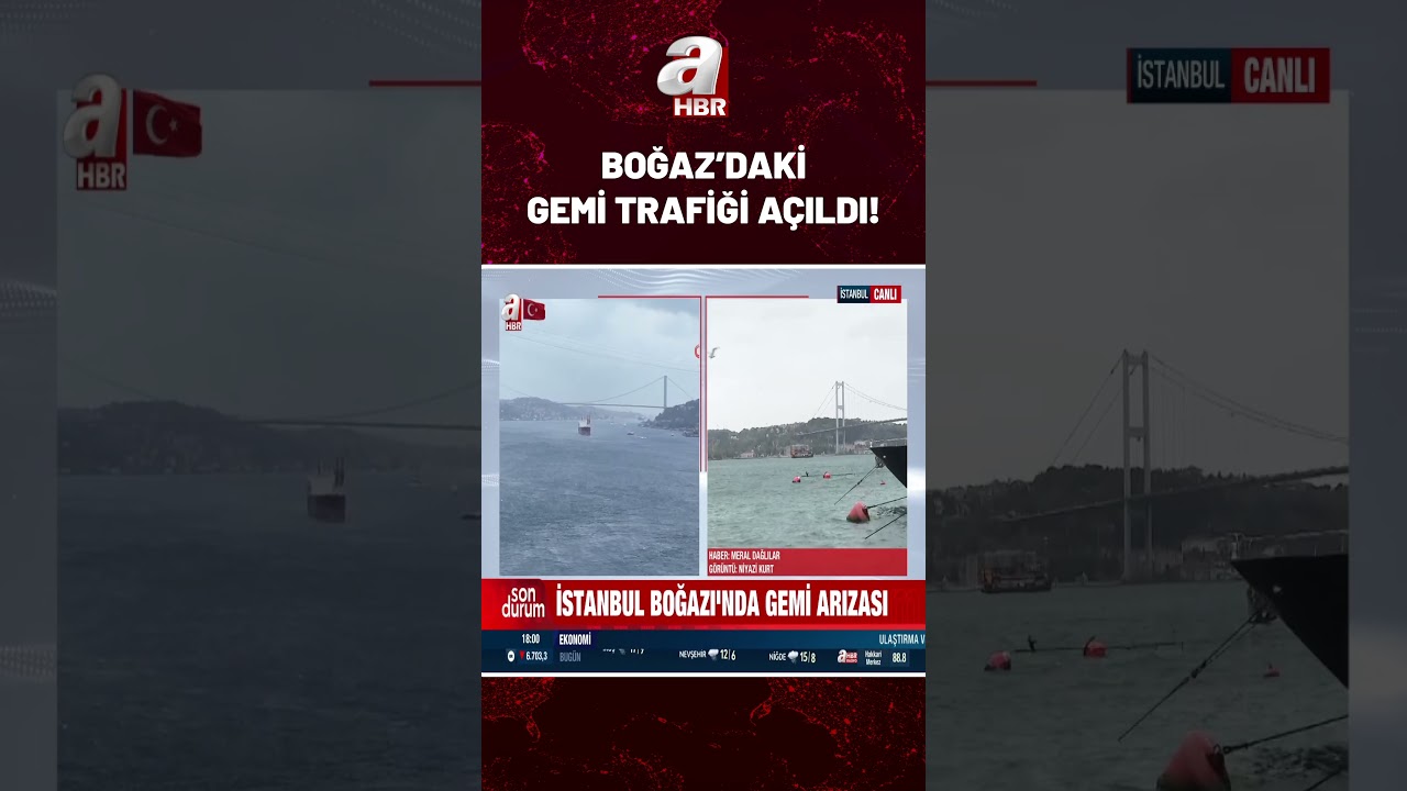 İstanbul Boğazı'ndaki Gemi Trafiği Açıldı! #shorts