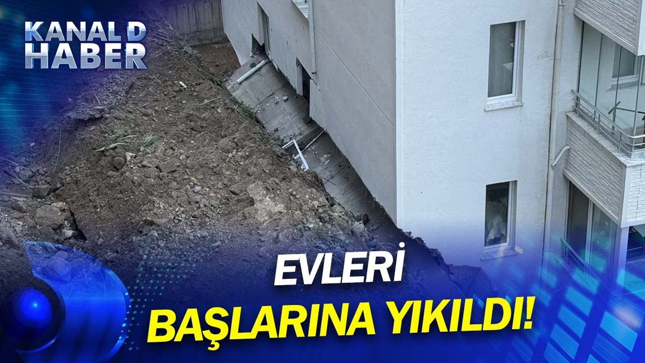 Büyük Bir Gürültüyle Çöktü! Evleri Sabaha Karşı Başlarına Yıkıldı