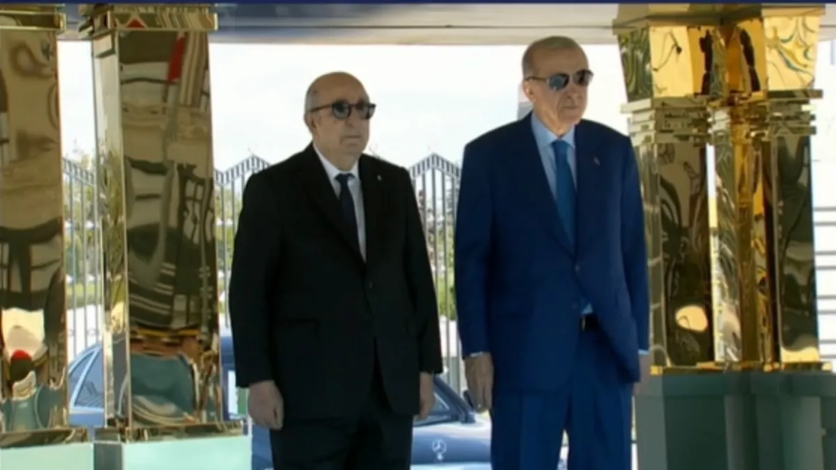 Cezayir Cumhurbaşkanı Tebbun Ankara! Başkan Recep Tayyip Erdoğan resmi törenle karşılıyor