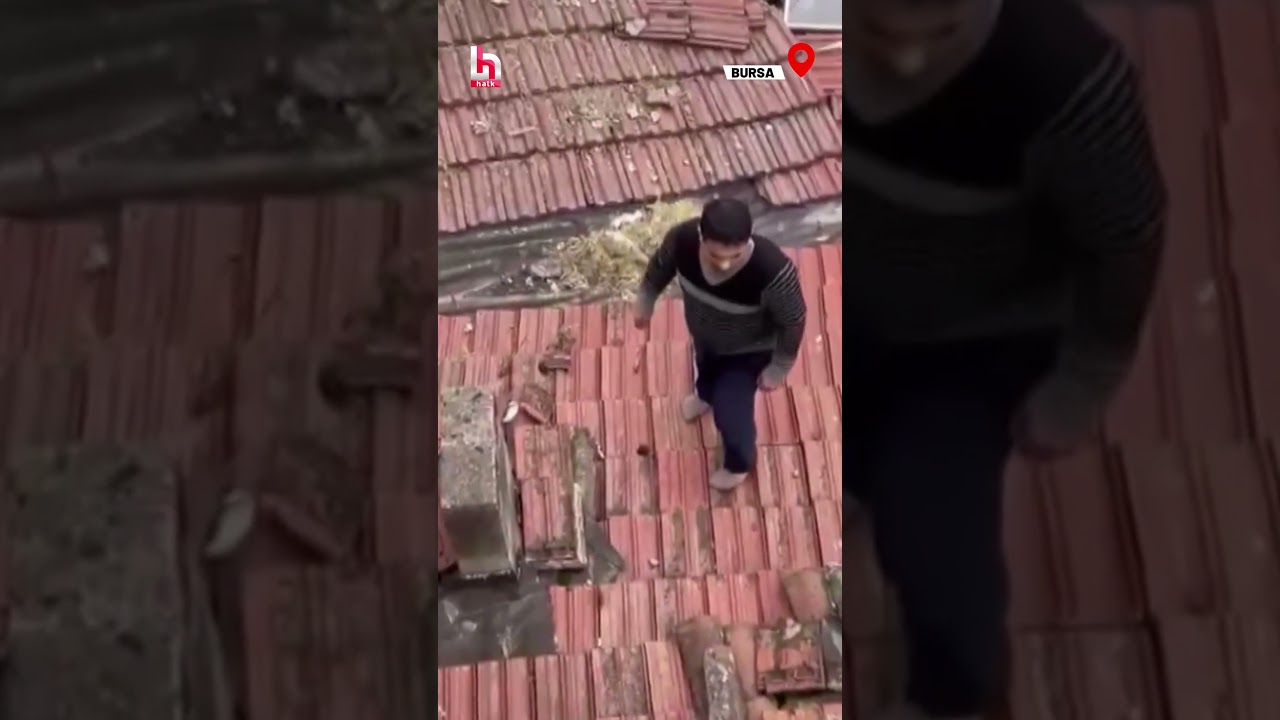 Saklandığı çatıda kendisini arayan polisleri izledi! 54 suç kaydı bulunan firari çatıda yakalandı!