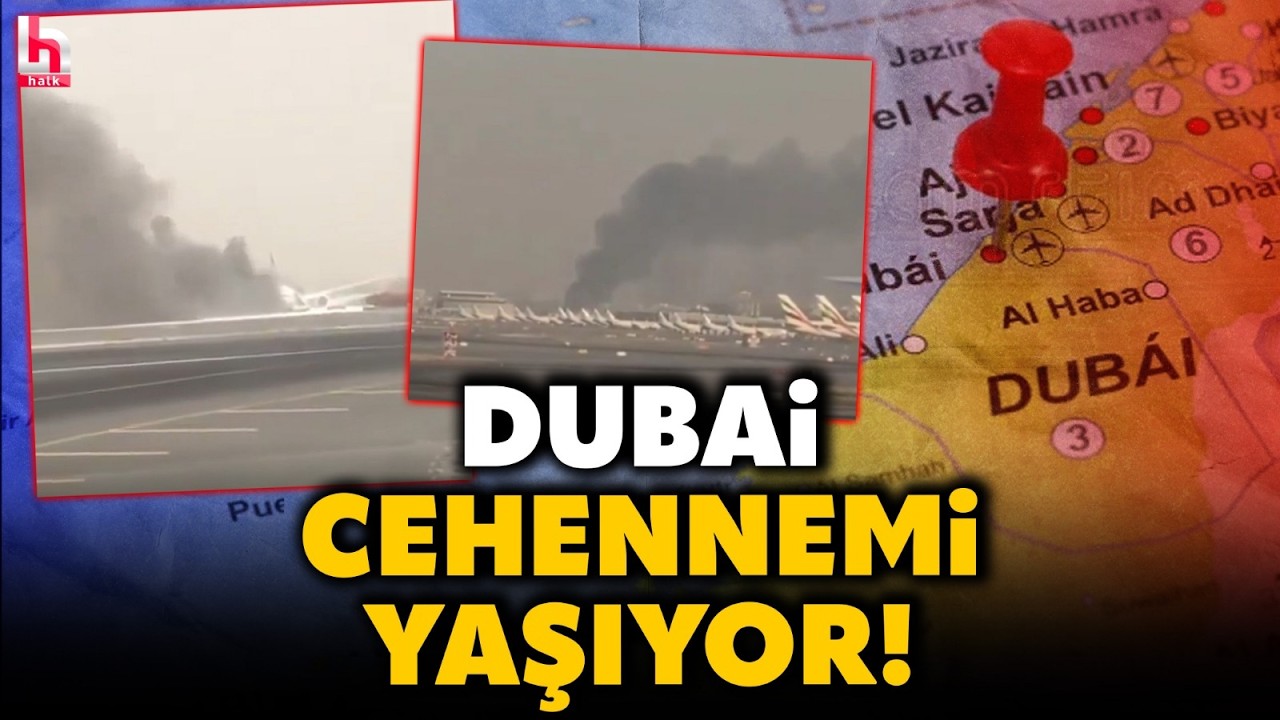 DUBAİ ALEVLER İÇİNDE! Havalimanı hedef alındı, kara dumanlar bölgeyi esir aldı! İşte kabus anları!