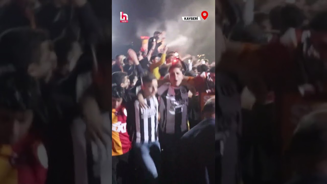 Kayseri’de Galatasaray’ın şampiyonluk coşkusu renkli görüntüler oluşturdu! #shorts