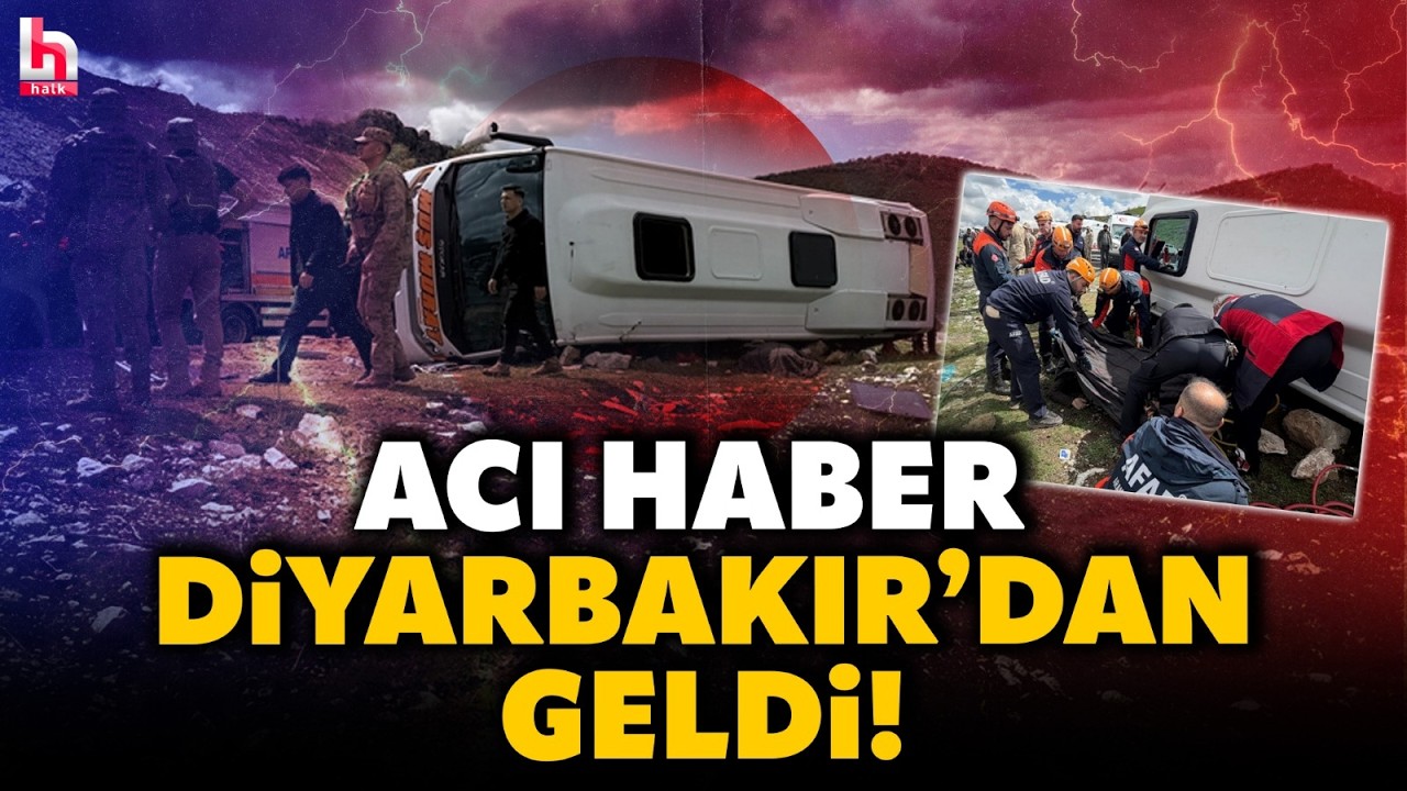DİYARBAKIR'DA FECİ KAZA! Midibüs devrildi, ölü ve çok sayıda yaralı var! İşte kahreden o görüntüler!