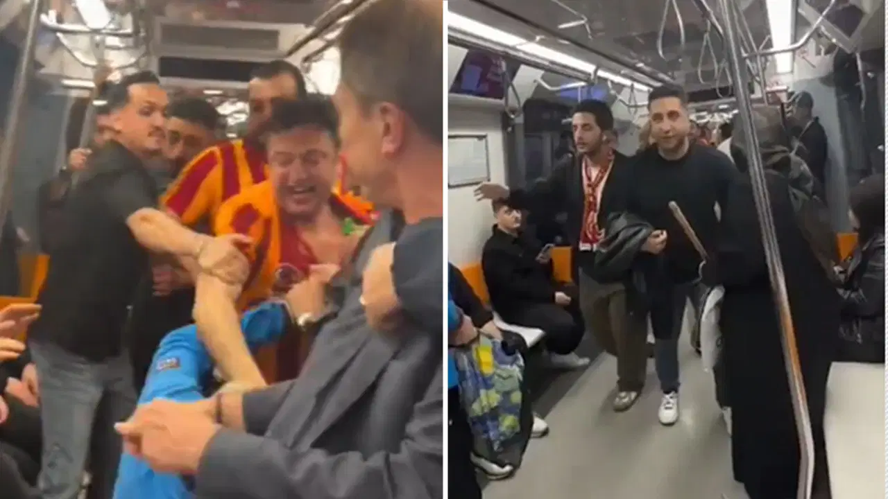 İstanbul'da metroyu karıştıran 'şampiyonluk' gerginliği: Bir yolcu oklavaya müdahale etti