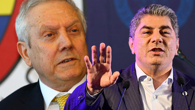 Bir yanda Hakan Safi, diğer yanda Aziz Yıldırım.