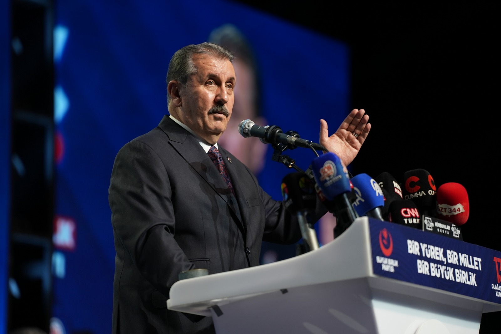 Büyük Birlik Partisi (BBP) Genel Başkanı Mustafa Destici BBP 13'üncü Olağan Kurultayı, Ankara Ticaret Odası (ATO) Congresium'