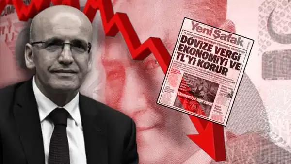 İktidara yakınlığıyla bilinen Albayrak Grubuna bağlı Yeni Şafak gazetesinin bugünkü manşetinde yayımlanan ' Dövize vergi