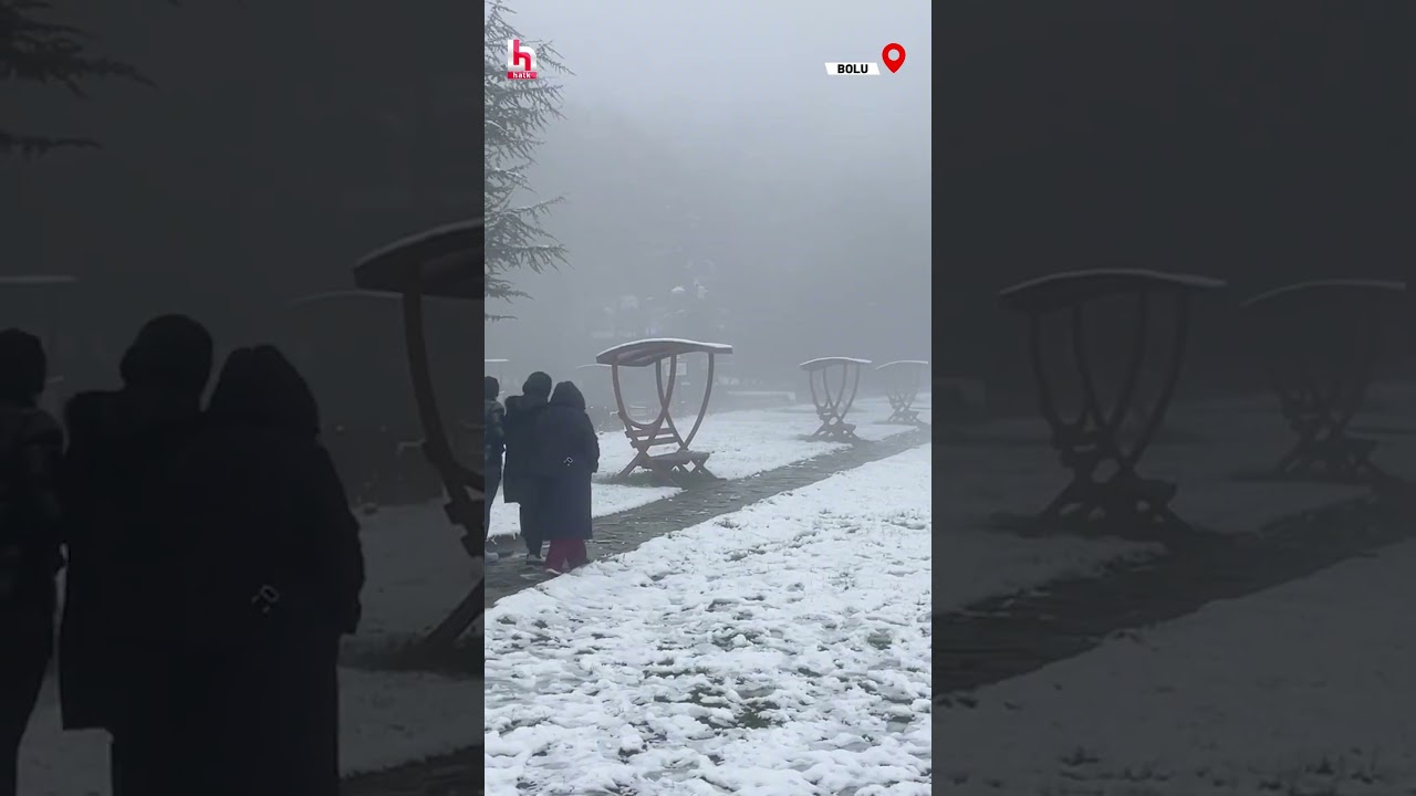 Bolu'nun yüksek kesimlerinde kar yağışı etkili oluyor! #shorts