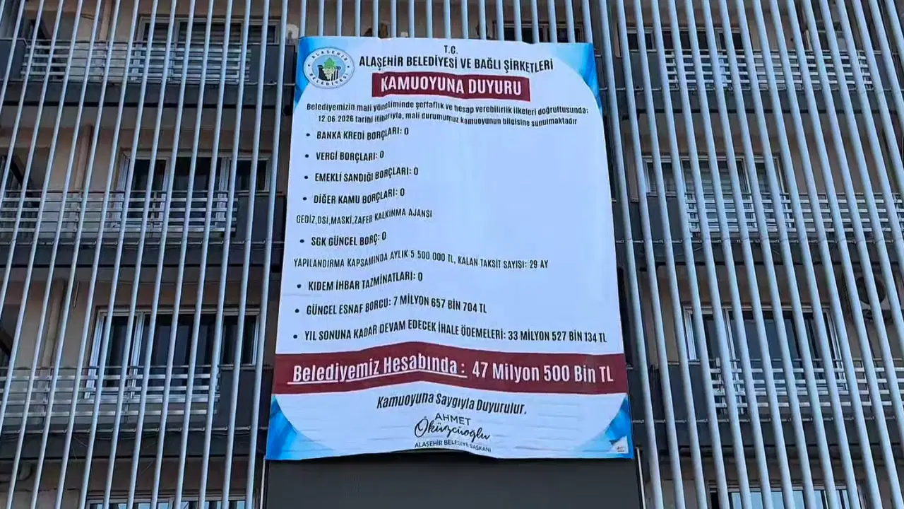 Alaşehir Belediye Başkanı Ahmet Öküzcüoğlu, sosyal medya hesabından yaptığı yazılı açıklama yaparak belediyenin borcu olmadığ