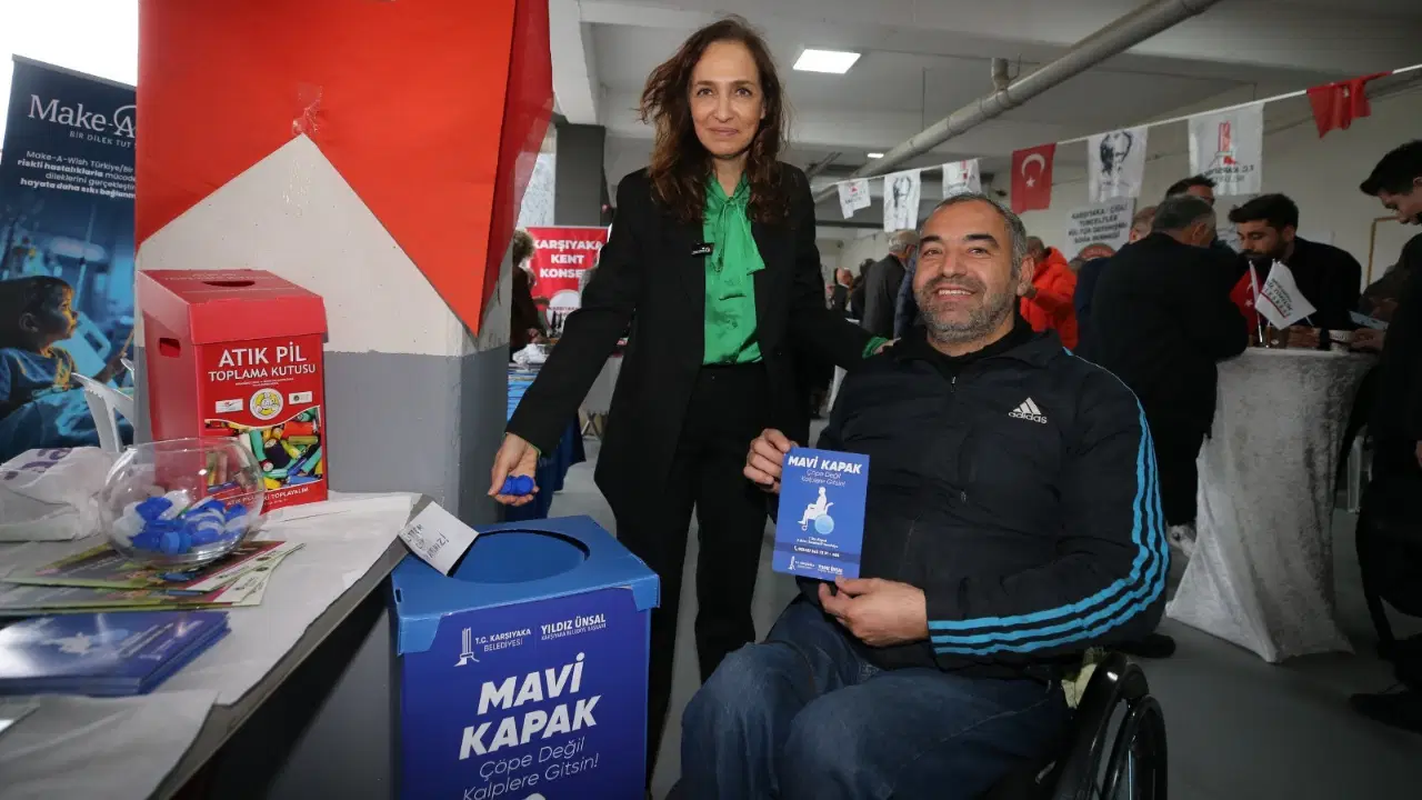 Karşıyaka’da 1 ton kapak toplandı, 3 tekerlekli sandalyeye ulaşıldı