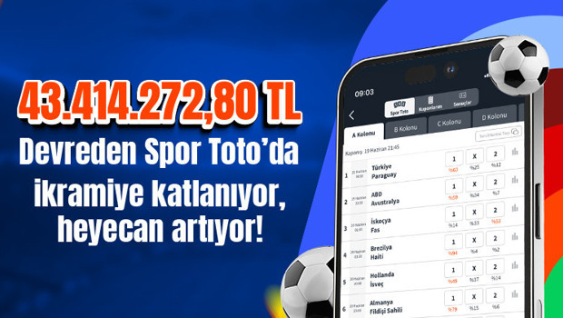 43.414.272 TL devreden Spor Toto’da ikramiye katlanıyor, heyecan artıyor!
