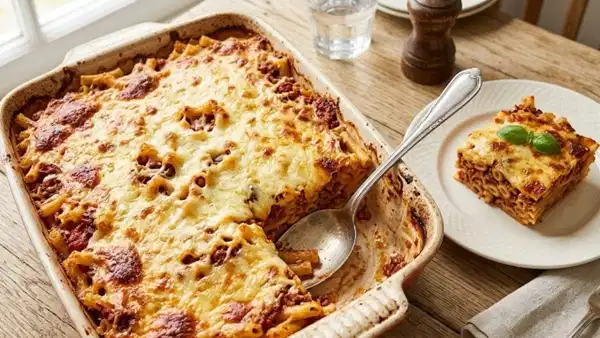 Makarnanın en havalı hali: Fırında beşamel soslu kıymalı makarna tarifi...