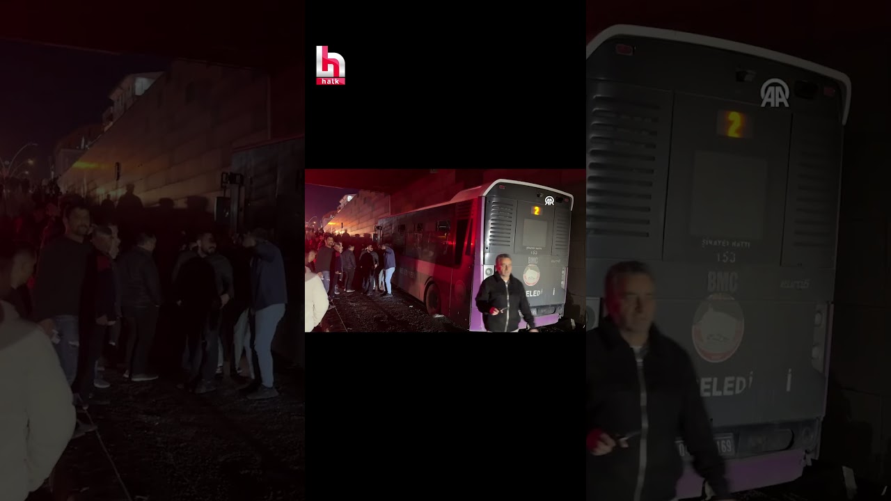 Duvara çarpan belediye otobüsündeki yolcular cam kırılarak tahliye edildi! #shorts