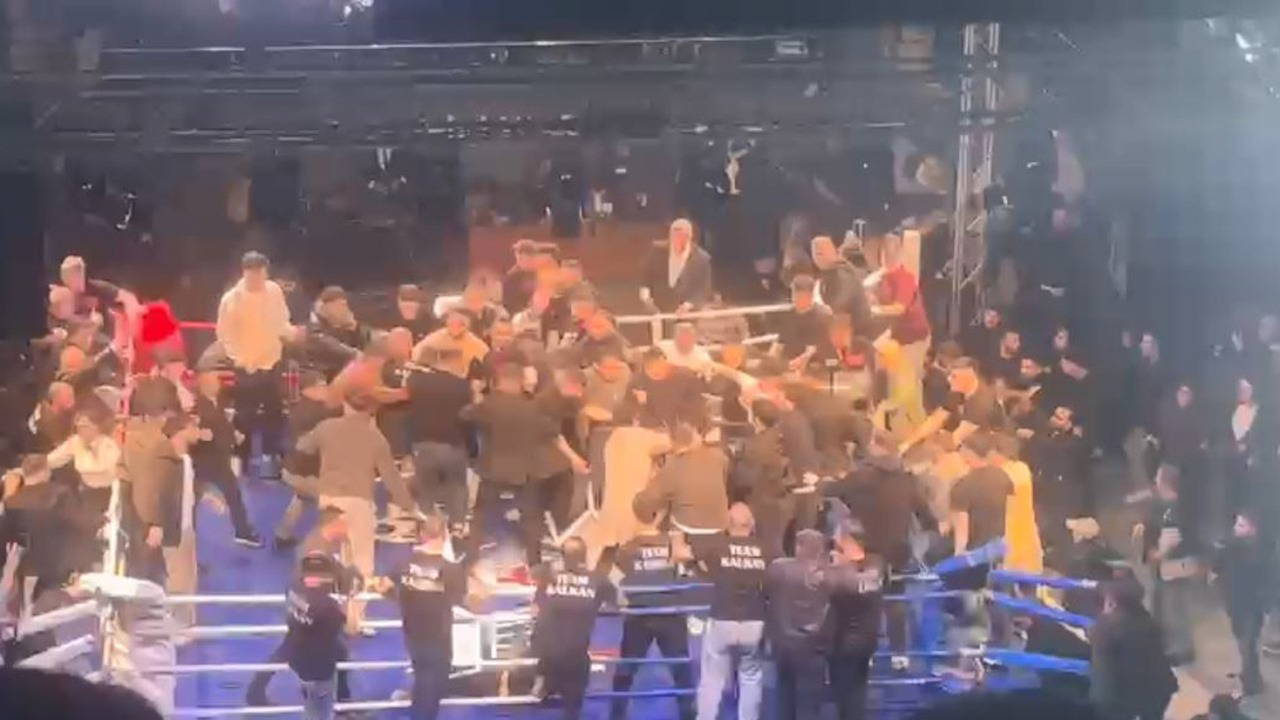 Trabzon'da boks maçında kavga