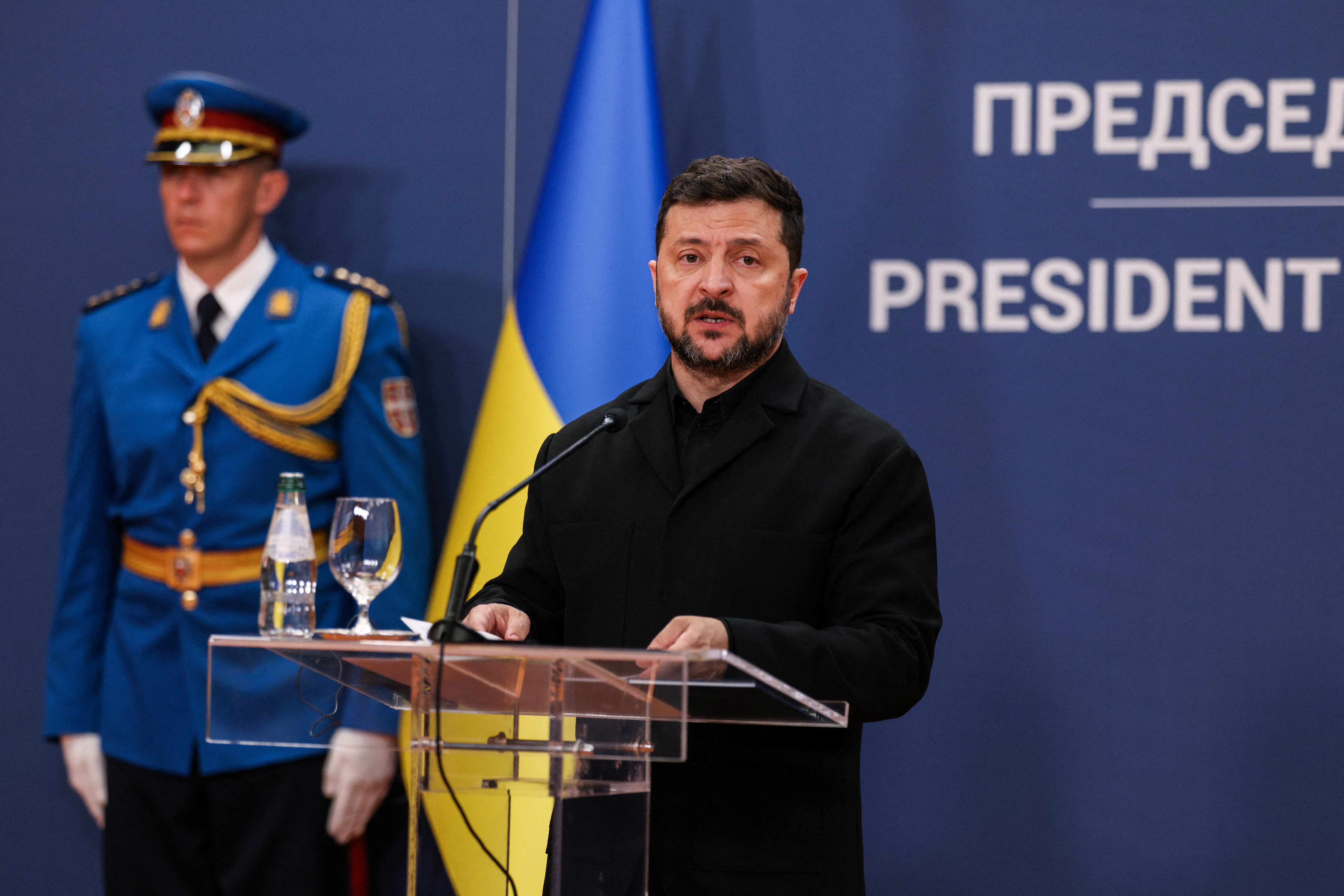 Ukrayna Devlet Başkanı Volodimir Zelenski, Sırbistan'ın başkenti Belgrad'daki temasları kapsamında Sırbistan Cumhurbaşkanı Al