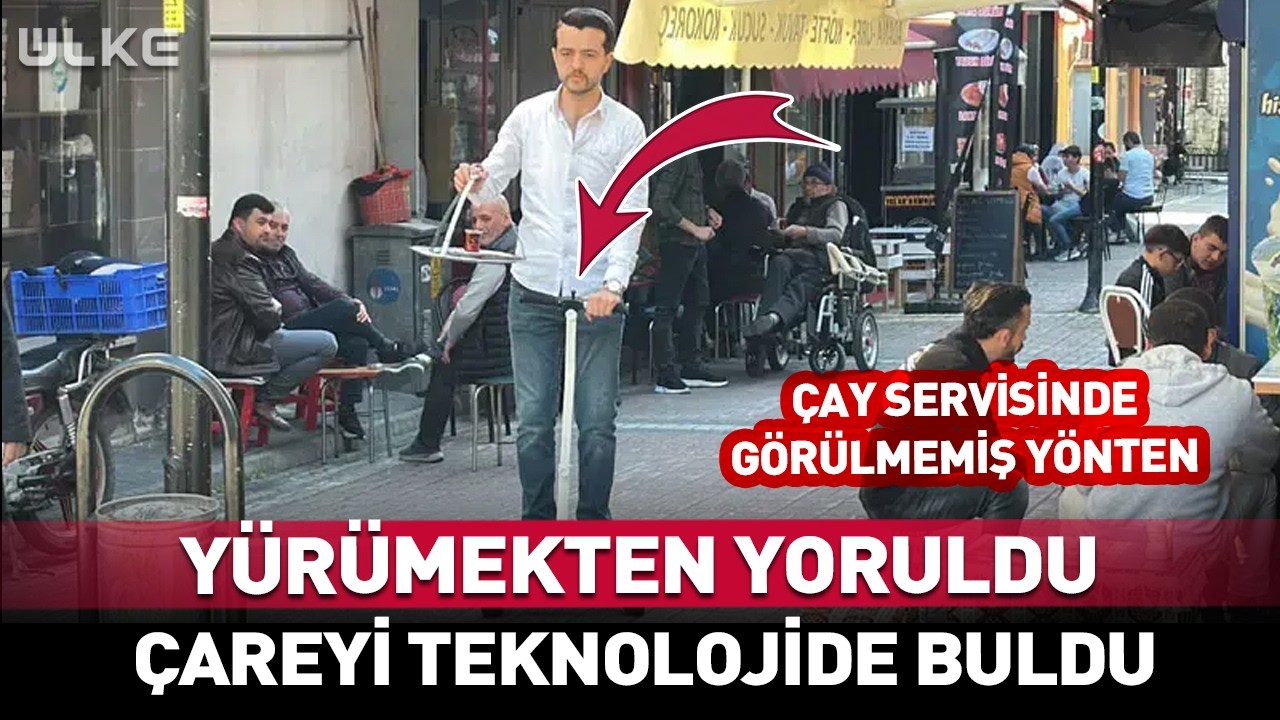Çay Servisinde Eşi Benzeri Görülmemiş Yöntem! Görenler Bir Daha Bakıyor