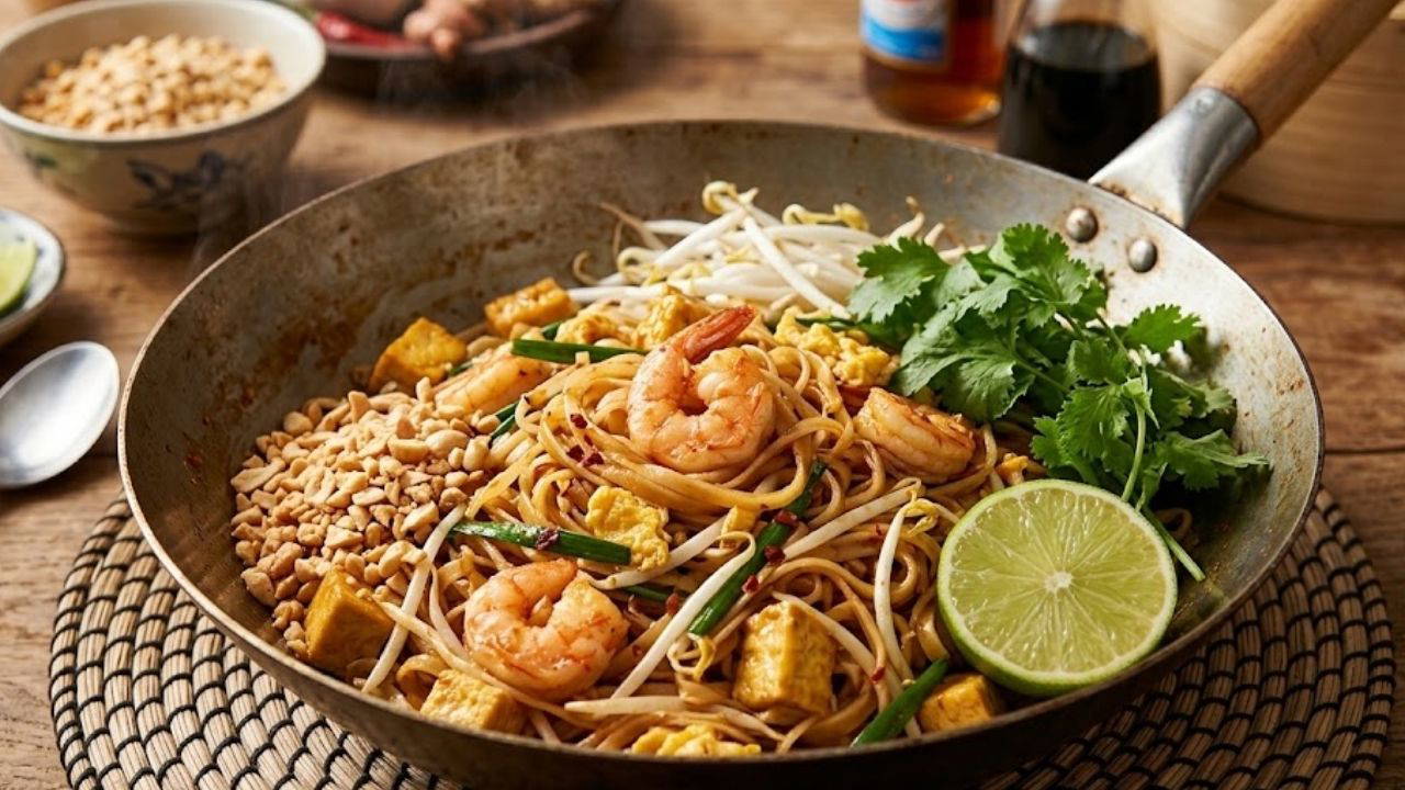 Uzak Doğu sokaklarının en renkli lezzetlerinden biri olan Pad Thai, evlerde de kolayca hazırlanabiliyor.