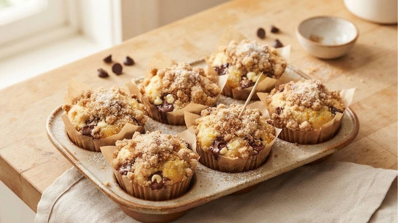 Klasik lezzetlerden sıkılanlar için portakallı ve çikolata parçacıklı muffinler harika bir alternatif sunuyor.