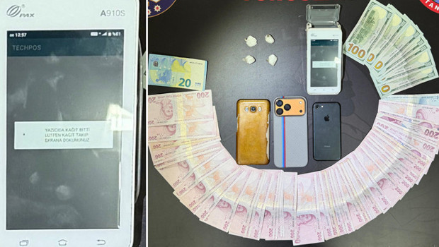 Maslak'ta takside 'Kağıt bitti' yazan POS cihazında kokain bulundu! 3 kişi gözaltına alındı