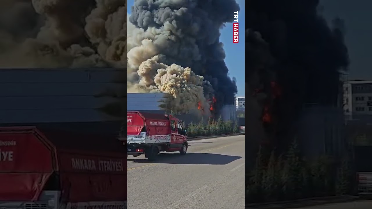 Ankara'da bir boya fabrikasında çıkan yangına ekiplerin müdahalesi sürüyor
