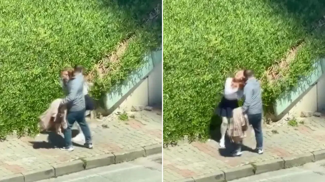 Maltepe’de sokak ortasında kadın döven saldırgan dehşeti: Müdahale etmek isteyenlere de saldırdı!