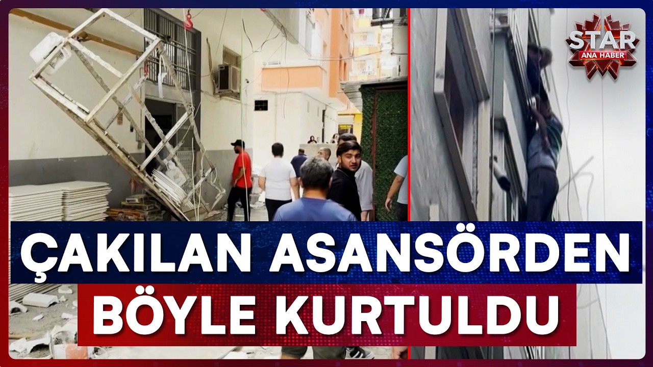 İşçileri Taşıyan Asansör Yere Çakıldı, Arkadaşı Düşerken Yaşama Böyle Tutundu! | Star Ana Haber